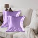 thumbnail image 4 of Juego de 2 fundas de almohada de seda simuladas | Ropa de cama suave de lujo Satin Feel | Material de seda sintética brillante | Suave con el cabello y la piel | Resistente a la decoloración |, 4 of 6