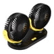 thumbnail image 2 of Ventilador de coche USB de doble cabezal, aire acondicionado portátil, enfriador automático, ventilación, 12 V, negro y amarillo, 2 of 11