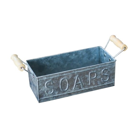 LMTODLFG Metal Plant Flower Pot Rustic Vintage Galvanized Metal Bucket Planter (8" x 3") Unique Plant Pot for Indoor Outdoor Country Farmhouse Home Garden Decor