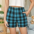 thumbnail image 2 of GXWEA Girls Shorts Size 10-12 Plaid Pj Pants Girls Pajamas Shorts Casual Summer Lounge Sleep Pj Plaid Shorts Beach Bottoms Blue 3-4 Years, 2 of 5