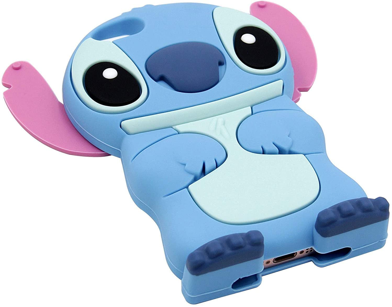Blue Stitch Case for Apple iPod Touch 4 th 4th Generation 3D Cartoon Animal Cute Soft Silicone Rubber Character Cover,Kawaii Animated Funny Cool Skin Shell for Kids Guys Child Teens Girls Touch 4th 