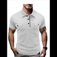 thumbnail image 1 of Camisetas de Corta para Hombre, Informales, Absorbentes de Humedad, de Golf, Ajustadas, Básicas, con Bolsillo. L, 1 of 7
