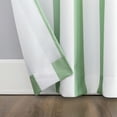 thumbnail image 4 of Sun Zero Valencia Cabana Stripe Indoor/Outdoor Uv Protectant Room Darkening Grommet Curtain Panel, 54"X108", Spa Green, 54"X108", Spa Green, 4 of 8