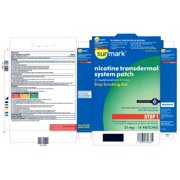 Sunmark Nicotine Transdermal System Step 1 Stop Smoking Aid Patches, 21 mg, 14 Count