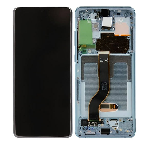 Replacement OLED Display Touch Screen Digitizer Assembly With Frame For Samsung Galaxy S20  Plus 5G - Cloud Blue