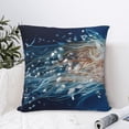 thumbnail image 4 of Pofeuu White Jellyfish Dansing in the Ocean Print Double-sided plush pillowcase Square Throw Pillow Covers Pillows Cover for Living Room Bedroom Sofa Couch Cushion Cover（No pillow core）-20"x20", 4 of 7