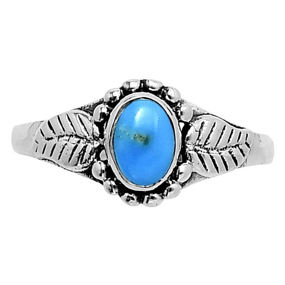 Sleeping Beauty Turquoise - USA 925 Sterling Silver Ring s.8 Jewelry R-1404 SDR248369