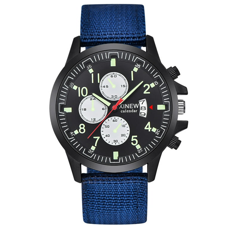 BICOASU Men s Military Steel Military Date Quartz Analog Army