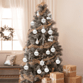 thumbnail image 5 of Adornos Navideños Plateados, Juego de 20 Adornos Plateados Reutilizables y Atmosféricos para Navidad, Fáciles de Colgar, 5 of 5