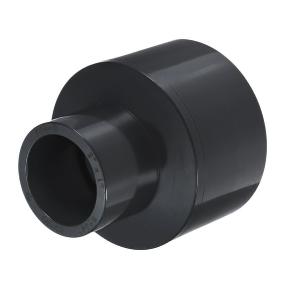 Uxcell 1-Pack UPVC Reducer Pipe Fitting, 2"*1" Reducing Coupling Connector PVC Straight Pipe, Grey