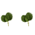 thumbnail image 1 of 6 Pcs Artificial Palm Leaves Bunch Green Plastic Plants Simulation Leaves Flower Arrangement, 1 of 7