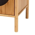 thumbnail image 5 of Baxton Studio Naresh Mid-Century Modern Transitional Natural Brown Bamboo Wood 1-Door End Table, 5 of 7