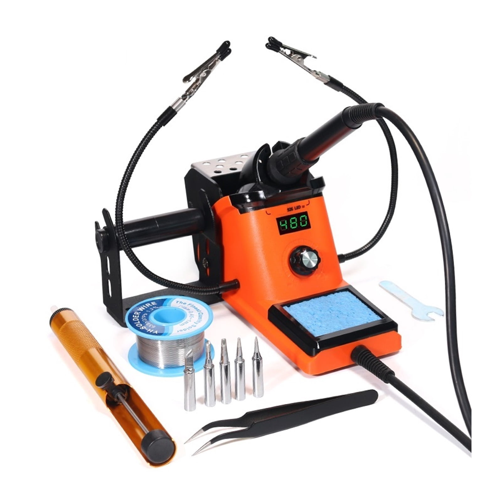 926LED-III 130W Soldering Iron With 2 Helping Hands Electric Soldering Iron Min SMD Soldering Station DIY Soldering Kit ,High Temperature Resistant