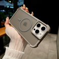 thumbnail image 6 of for iPhone 15 Pro Case, [Compatible with MagSafe] [Military-Grade Drop Tested] Translucent Magnetic Slim Protective Case for iPhone 15 Pro Anti-Fingerprint Anti-Scratch, Gray, 6 of 10