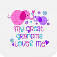 thumbnail image 3 of Inktastic My Great Grandma Loves Me Cute Elephants Baby Terry Cloth Bib, 3 of 3
