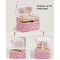 thumbnail image 2 of Bolsa de maquillaje acolchada HBSelect Travel de algodón para mujeres y niñas, 2 of 7