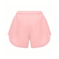 thumbnail image 4 of Womens Knee Length Shorts Linen New Women’s Sweat Athletic Shorts Drawstring Elastic Waist Shorts with Pockets Summer Breathable Gym Workout Bottoms Pinky M, 4 of 8