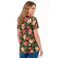 thumbnail image 2 of Roaman's Women's Plus Size Ultimate Cotton Crewneck Short Sleeve Swing Tee, 2 of 6