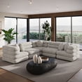 thumbnail image 2 of Modway Jubilee 5-Piece Modular Performance Velvet Sectional Sofa in Almond, 2 of 10