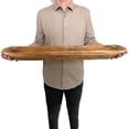 thumbnail image 1 of Wooden Dough Bowl Decor, Vintage Wooden Bowl Hand Carved Home Decor for Dining Table Center, Living Room, Kitchen Decor. (30inch brown), 1 of 4