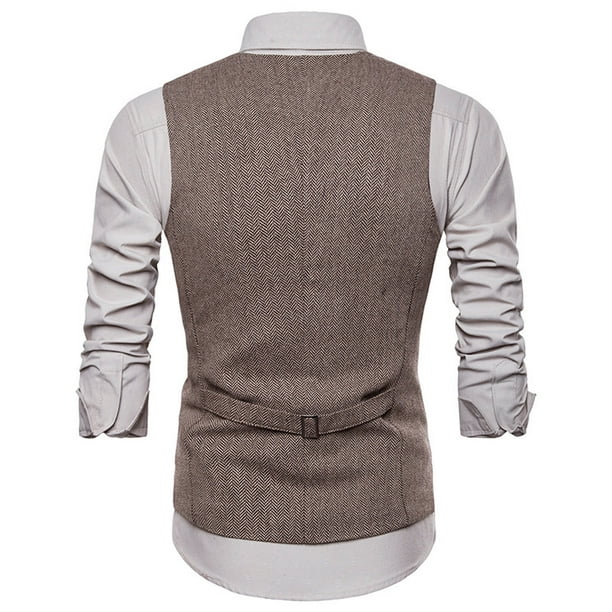 jovati Men's V-Neck Sleeveless Slim Fit Jacket Casual Suit Vests