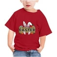 thumbnail image 2 of Tdoqot Easter Shirts for Girls Boys- Kids Clothes Short Sleeve Crewneck Cute T Shirt Red Size 7 Years, 2 of 3