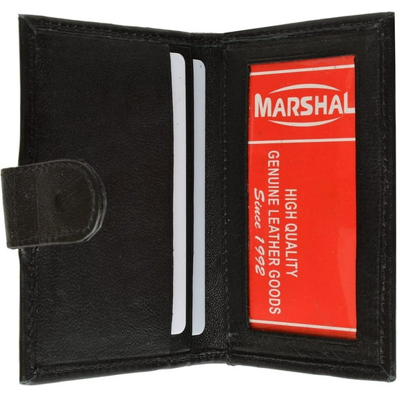 Slim Lamb Leather Credit Card ID Mini Snap Bifold Wallet Driver's License Safe #145C