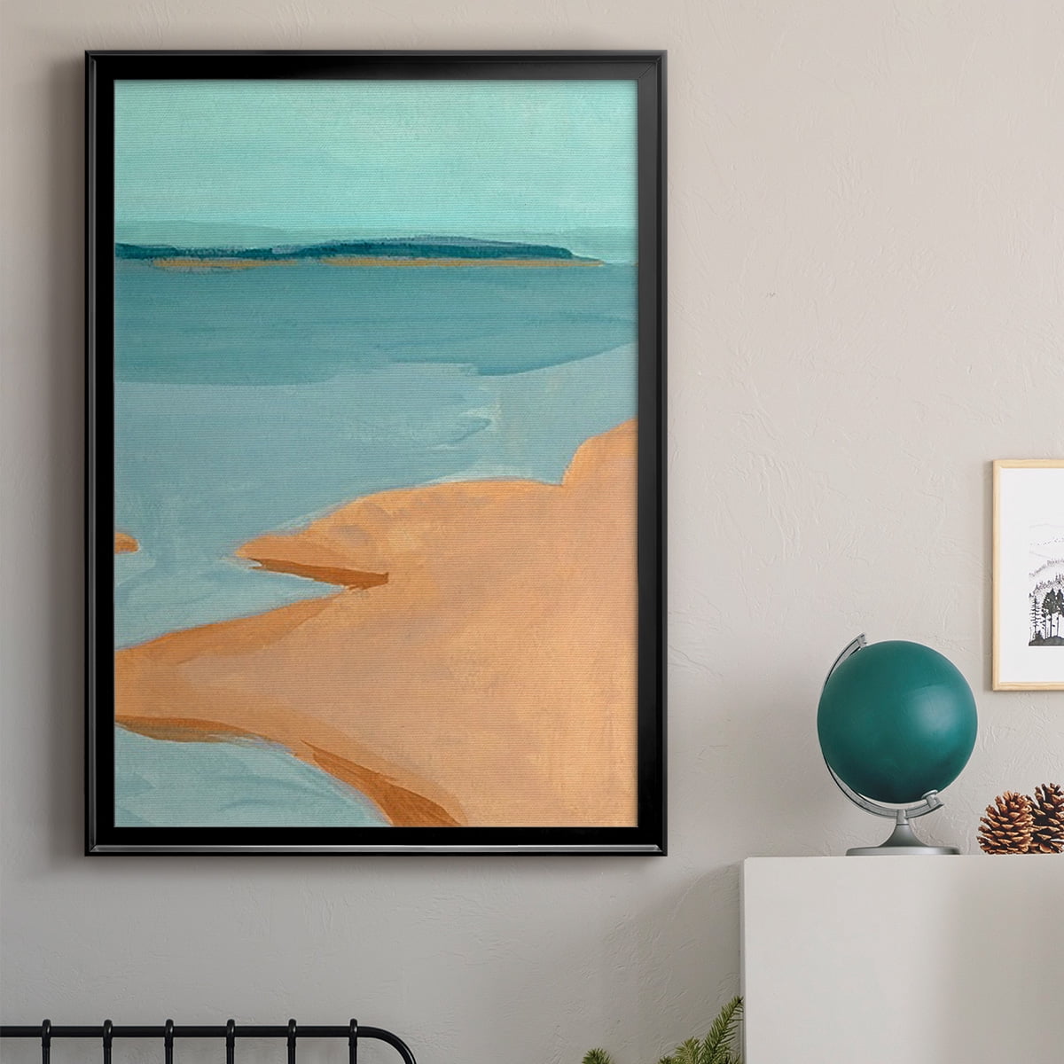 Out on the Sandbar III Premium Framed Print, in Gold, Black, or Silver - Ready to Hang