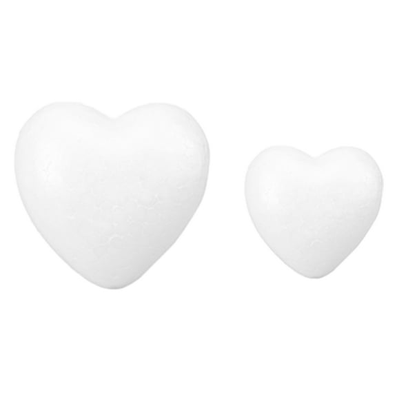 ULTNICE 24pcs Styropor Herzen Klein Heart Model Ornament White Foam DIY Craft for Festive Occasions