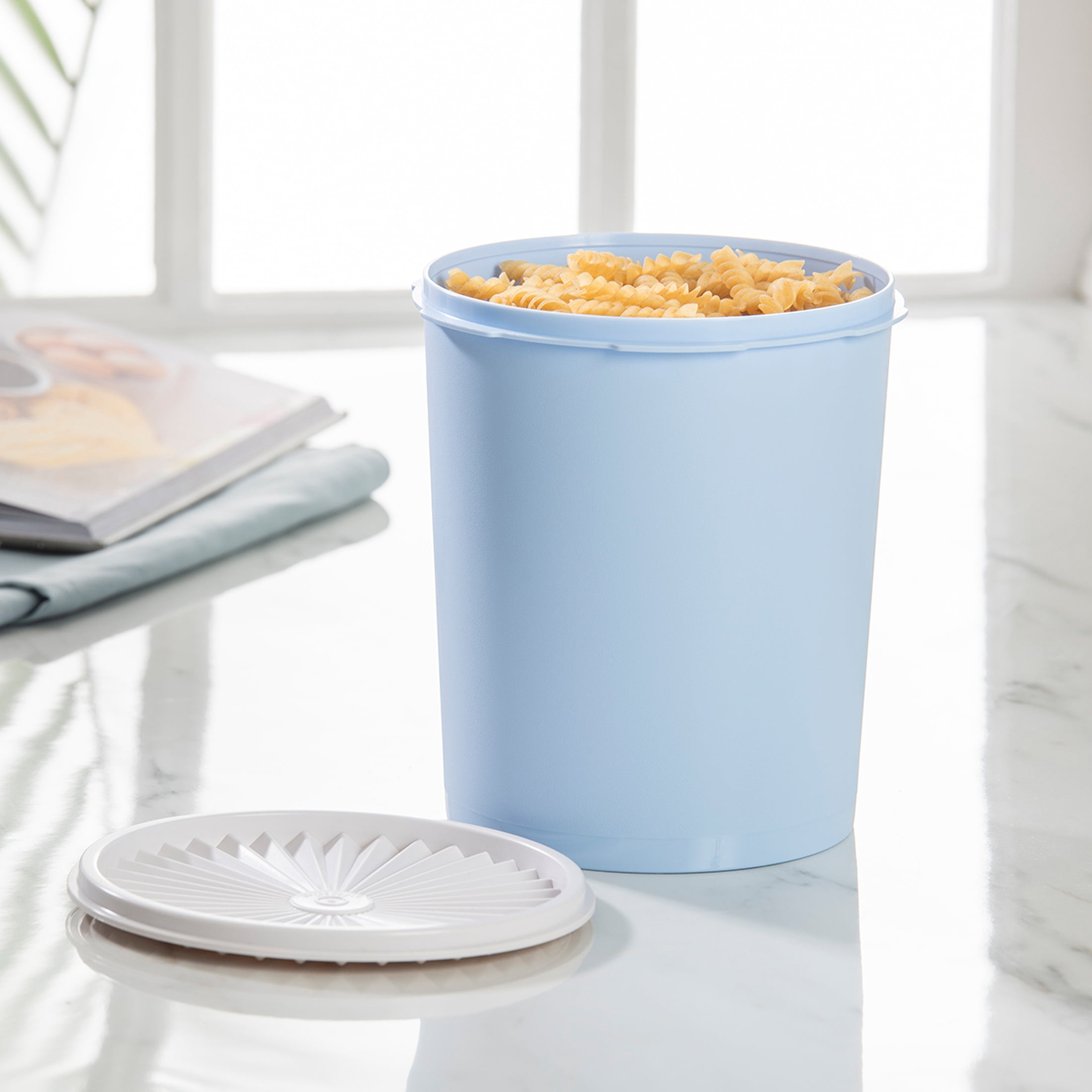 (3 pack) Tupperware Heritage 11.4-Cup Food Storage Canister with Lid, Blue
