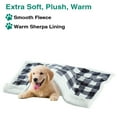 thumbnail image 2 of Waterproof Pee Proof Dog Blanket, Buffalo Plaid Plush Warm Sherpa Fleece Pet Blanket, 2 of 8