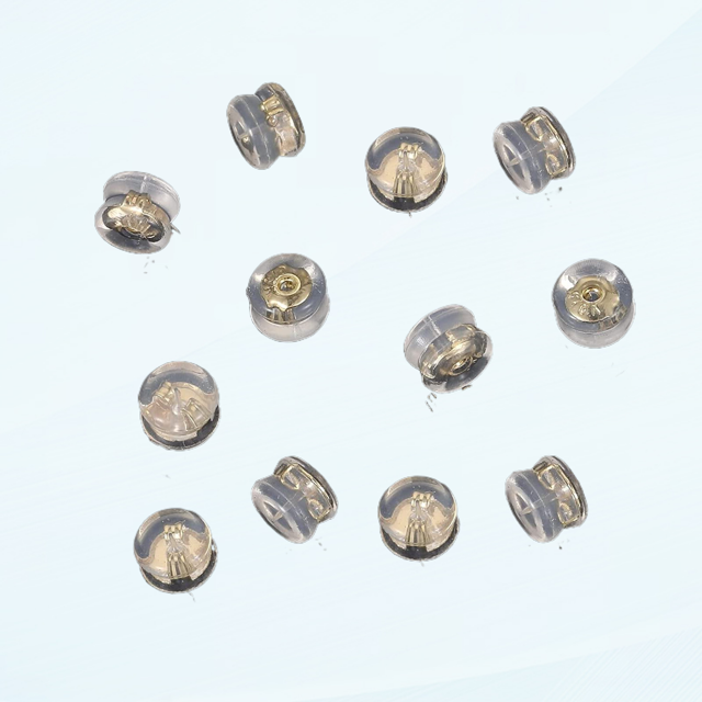Silicone Earring Backs,18k Secure Earring Backs for Studs,Locking Earring Backs,Screw On Earring Backs,Screw Back for Earrings Replacement,Clear Earring Backs for Droopy Ears&Heavy Earring