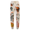 thumbnail image 4 of KOMOO Women Printed Jogger Pants Elastic Waist Drawstring Loose Sweatpants Hiphop Sport Pants Trousers with Pockets, 4 of 9