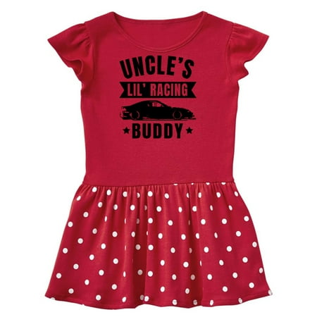 

Inktastic Uncles Lil Racing Buddy Gift Toddler Girl Dress