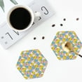 thumbnail image 3 of Bingfone Vintage Colorful Duck Leather Drinks Coasters with Set of 6,Suitable for Home Kitchen,Coffee Cup Coasters Home Gift, 3 of 7