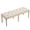 Cream + Fabric + Rubber Wood + Foam, variant on FENGFAN Bedroom Bench French Vintage Tufted 43.3" Rubber Wood Linen Ottoman 1 Pack