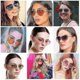 thumbnail image 5 of Heart Sunglasses Women Polarized Metal Frame Trendy Cute Heart Shaped Sunglasses Uv400 Protection, 5 of 5