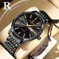 thumbnail image 2 of New men's watch, student waterproof quartz watch, business fashion trendy wristwatch, men's luminous calendar watch, 2 of 10