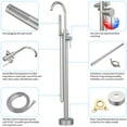 TJCGDTY Freestanding Bathtub Faucet Tub Floor Mount Bathroom Faucets