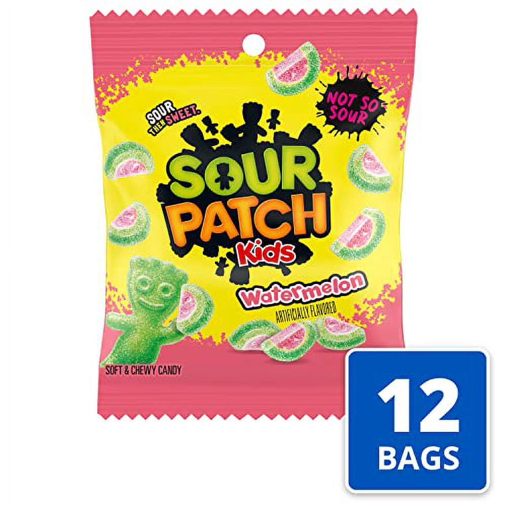 SOUR PATCH KIDS Watermelon Soft & Chewy Candy, 12-3.6 oz Bags