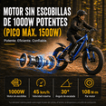 thumbnail image 3 of Bicicleta Eléctrica SUNTIBYE K10 1000W 20" Fat Tire 48V 15Ah Shimano 7 Velocidades Azul Adultos, 3 of 10