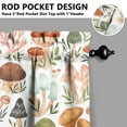 thumbnail image 5 of Autumn Mushroom Kitchen Curtains 3pcs 27.5x24in, Polyester Botanical Tier Panels and Valance, Rustic Forest Window Drapes for Bathroom or Cabin Decor, 5 of 6