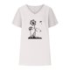 thumbnail image 3 of Camiseta de Manga Corta con Cuello en V con Impresión de Girasol, Algodón Casual Y Top de Cáñamo, 3 of 4