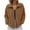 Brown, variant on Women Zipper Corduroy Filled Cotton Stand Collar Casual Jacket for Everyday Comfort and Style L Size Green
