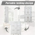 thumbnail image 5 of 4 Panel Room Divider Privacy Wooden Screen With Three Clever Shelf Portable Partition for Home Office , White, 5 of 7