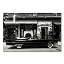 Elephant Stock Black Cadillac Wall Art - Horizontal Canvas Wall Art - Living Room Wall Decor - Transportation Canvas - Black And White Decor By Philippe Hugonnard - 36" x 24"