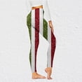 thumbnail image 2 of DeHolifer Womens Stretch Yoga Leggings Strip Printed Fitness Running Gym Sports Full Length Active Pants Yoga Full Length Pants Green L, 2 of 6