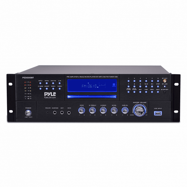 Restored PYLE PD3000BT Bluetooth Home Theater Preamplifier Pro Audio