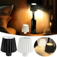 thumbnail image 1 of Rechargeable Wine Bottle Lamp, Small Table Lamp, Portable Dimmable, Modern Decor, For Home Office, Energy Efficient LED, Elegant Accent Lighting, Glass Base, Remote Control, Night Light, Reading Lamp, 1 of 9