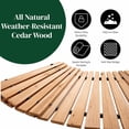 thumbnail image 3 of 4' Curved Outdoor Wooden Pathway | 17" Wide Rollout Outdoor Garden Walkway | Weather-Resistant Hardwood Cedar Board Walkway Landscape Edging | Decorative Lawn  Wedding Party, 3 of 7